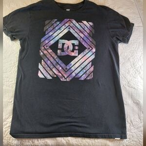 DC T Shirt Skateboarding Unisex XL Black W/Water DC Logo